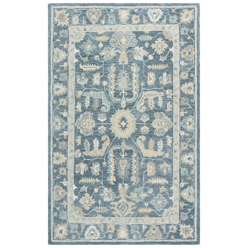 Metro Hand Tufted Wool Oriental Rug, Rectangle 4' x 6'