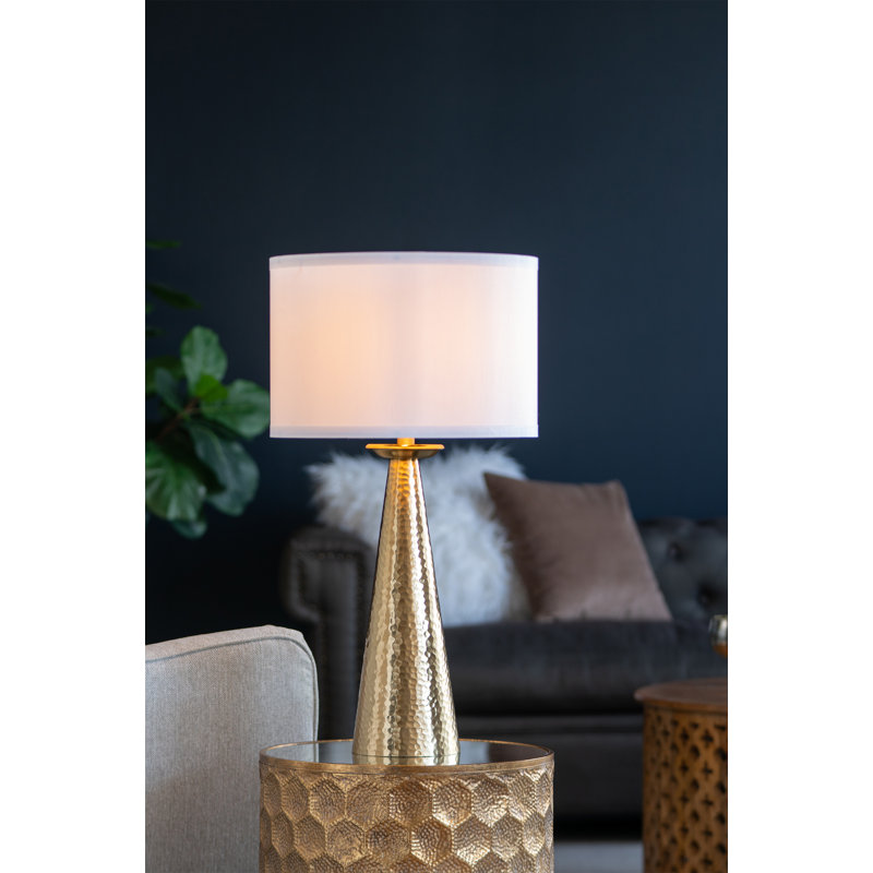 Lampe de table conique en aluminium D15 x 28,5 po (assemblage de l'abat-jour requis)