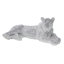 Sculpture de sol léopard en argent-51955230