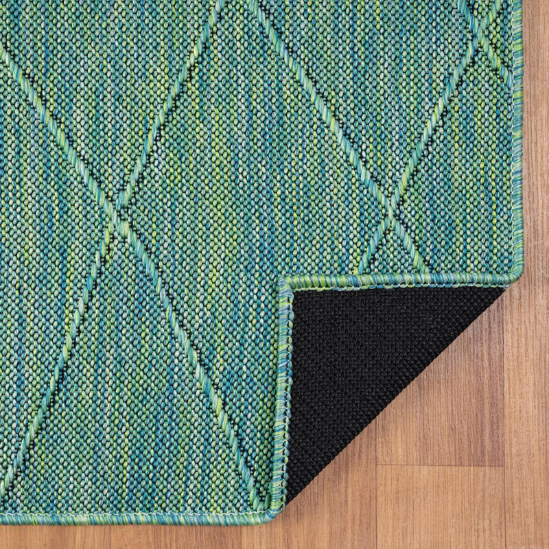 Tapis extérieur moderne à motif géométrique, tapis lavable antidérapant, Rectangle 6 pi x 9 pi