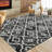 Geometric Machine Washable Rug with Rubber Backing for Living Room Moroccan Non-Slip Dining Room Rug Easy-Cleaning Floor Carpet for Bedroom Office Playroom-462579800