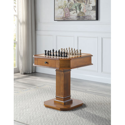 Game Table, Walnut Finish