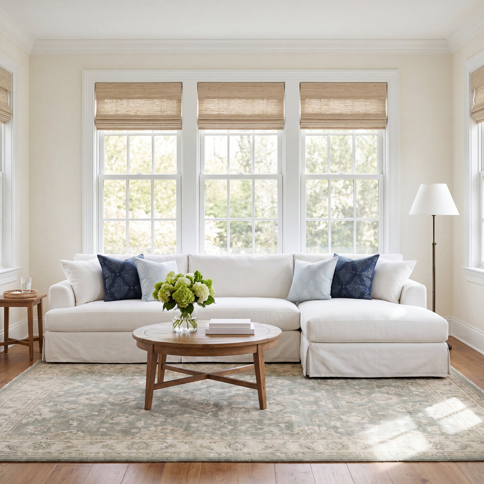 Lucia Chaise Sectional, Bevin Natural Linen Blend, Right Hand Facing