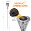 Almestica Grey Solar Powered Integrated LED Metal Pathway Light Pack