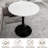 27.6-Inch Coffee Table, Mid-Century Modern Style Dining Table, Accommodates 2-4 People, Featuring A Round Veined Marble Tabletop, Suitable For Various Settings.-562648179-562648177