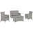 Ensemble modulaire d'extérieur en rotin 4 pièces Bridge de Modway-24857829
