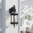 Affric 1-Light Textured Black Outdoor Wall Lantern-54350799-54350785