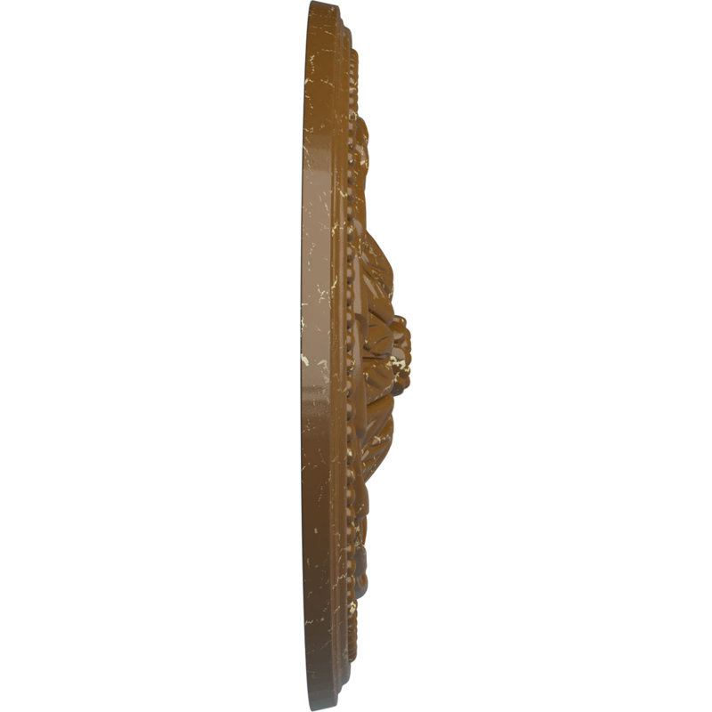 Médaillon Endurathane Wigan pour plafond, DO 16 po x P 2 1/4 po, Craquelure topaze fumée