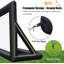 Écran de projection gonflable portable de 14 pi avec ventilateur de 250 W, corde, clous de sol et sac de transport, projection avant et arrière pour la fête dans la cour