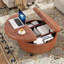 Repose-pieds rond avec rangement et plateau relevable-762730972