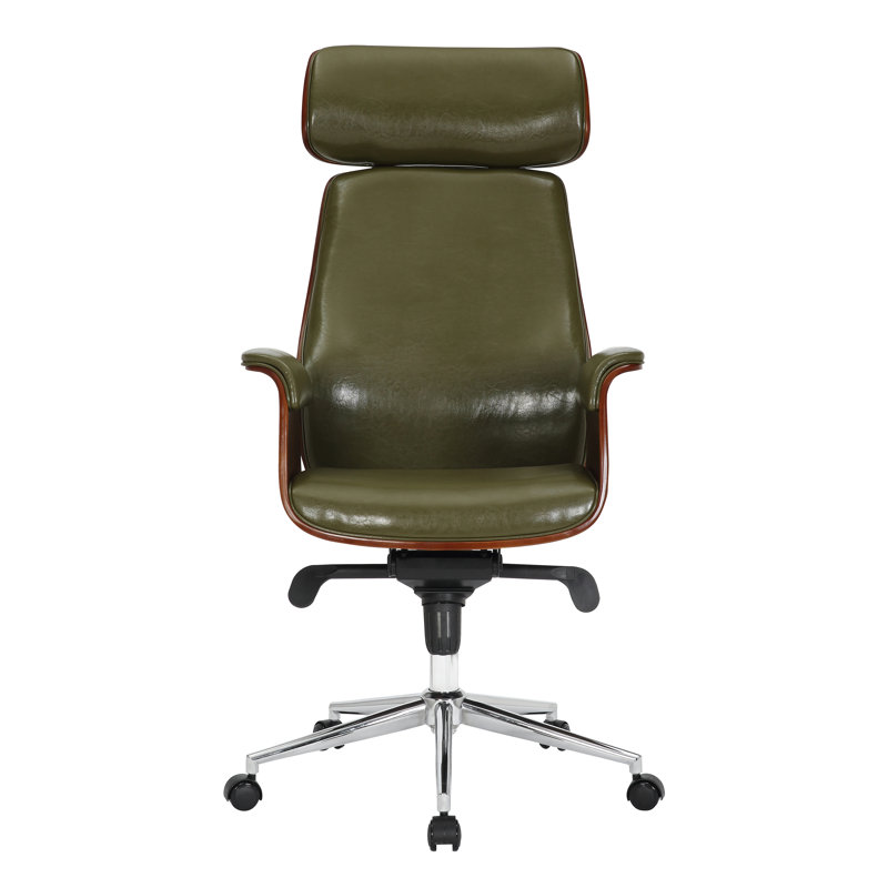 Fauteuil de direction de style Mid-Century Baver, Vert