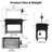 58.3" Argentine Santa Maria Freestanding Charcoal & Wood Fired BBQ Grill with Adjustable V-Grate and Side Table