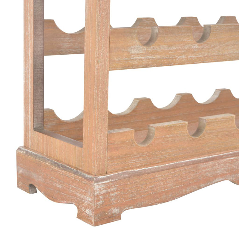 Porte-bouteilles de vin avec plateau supérieur, Brun