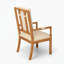 Ensemble de 2 chaises de salle à manger en bois d'hévéa, chaises de cuisine rembourrées en tissu avec coussin éponge haute densité, chaises de salle à manger modernes pour la maison, le restaurant, le café, conception ergonomique, structure robuste, facile à installer