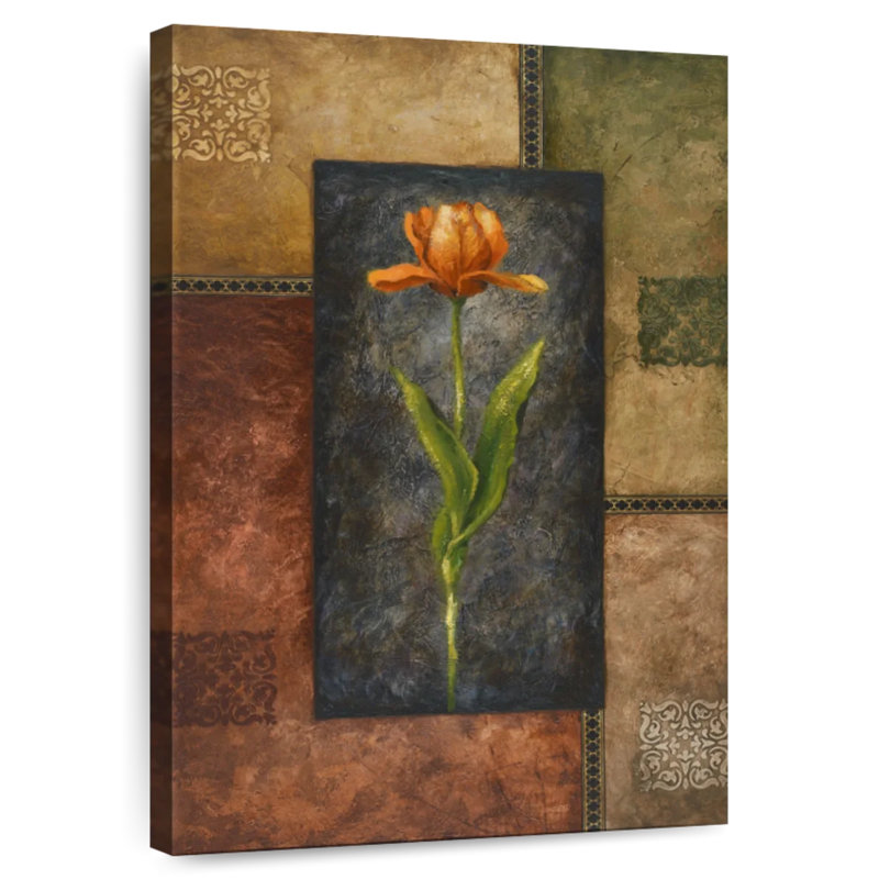 Tulipe orange antique, H 24 po x l 16 po