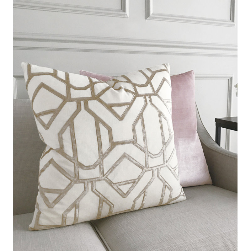 Velvet Square Pillow Cover & Insert, Pink
