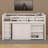 Twin Size Rubber Wood Loft Bed – Storage Cabinet, Drawer, Shelf Cabinet, Pull-Out Desk, Safety Guardrail & Ladder-508071897