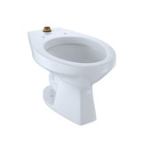 Carrolton 1.28 GPF Elongated Flushometer Toilet with Glazed Surface (Seat Not Included)