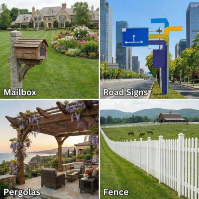 Fence Post Repair Kit - Heavy Duty H-Shaped Steel Stakes (6-Pack) for Broken/Rotting 4x4/6x6 Wooden Posts | No-Dig Installation, Rust-Resistant, Multi-Use Garden Support