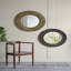 Miroir d'appoint rond doré et noir-543738520