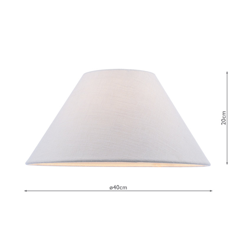 Linen Novelty Lamp Shade ( Screw On ) in Ivory, 20 H x 40 W x 40 D cm