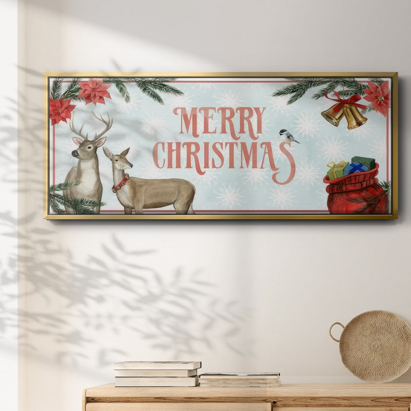 Merry Christmas - toile encadrée, H 8 po x l 20 po