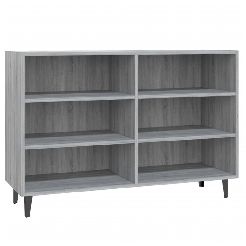 Ayanti 70cm H x 103.5cm W Bookcase, Grey Sonoma