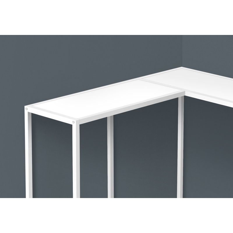 Console, métal, stratifié, 1 pièce, blanc, étroit