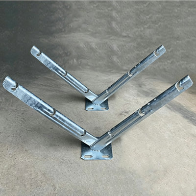 Supports de rallonge galvanisés en forme de V, support de clôture en fer robuste, ensemble de 2