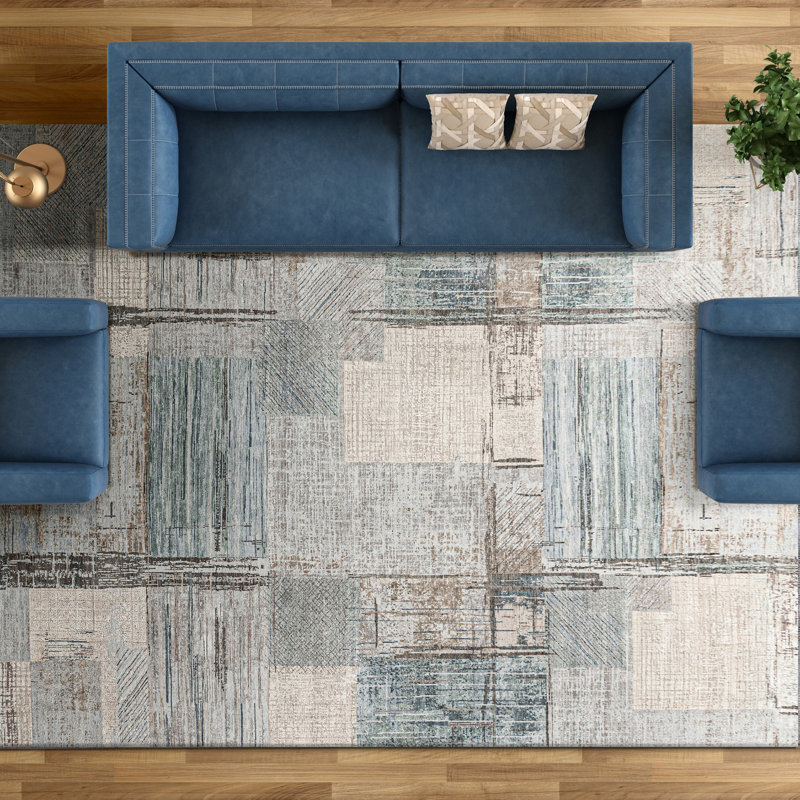 Abstract Area Rug, Rectangle 8' x 10'