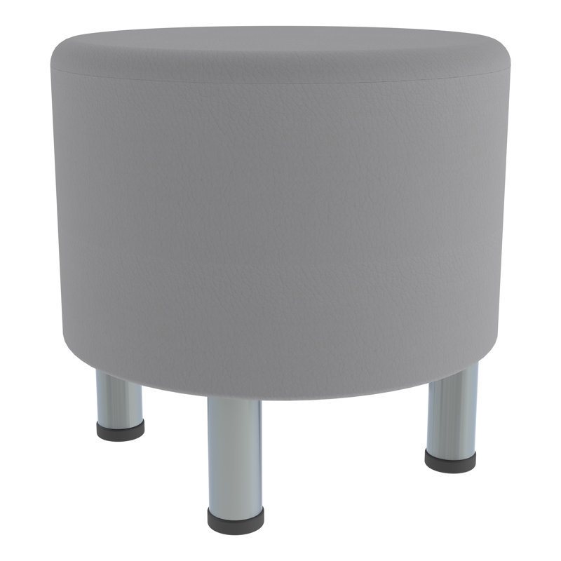 Tabouret cylindrique structuré en savoir plus, Taupe hachuré, H 18 po x l 18 po x P 18 po