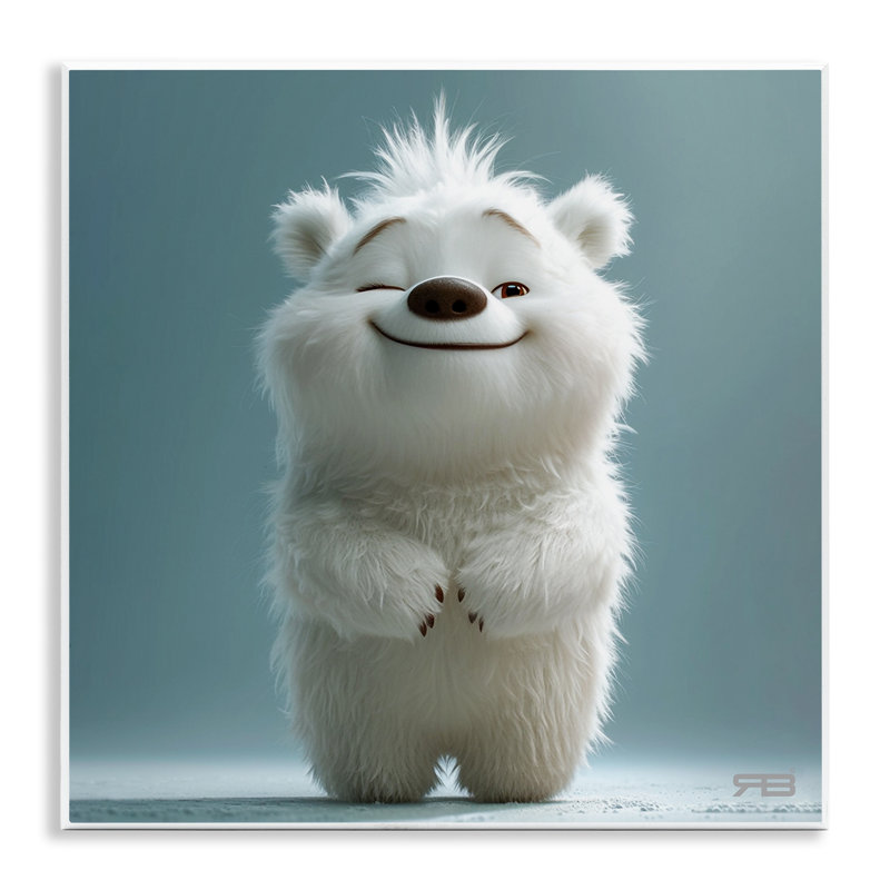 Ours polaire souriant, plaque murale par RB