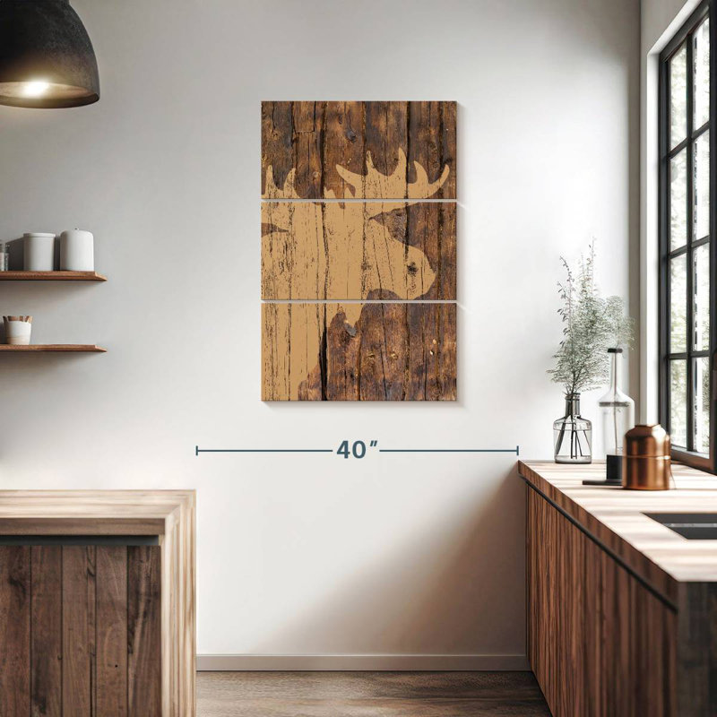 Orignal en bois Brampt, H 38 po x l 24 po
