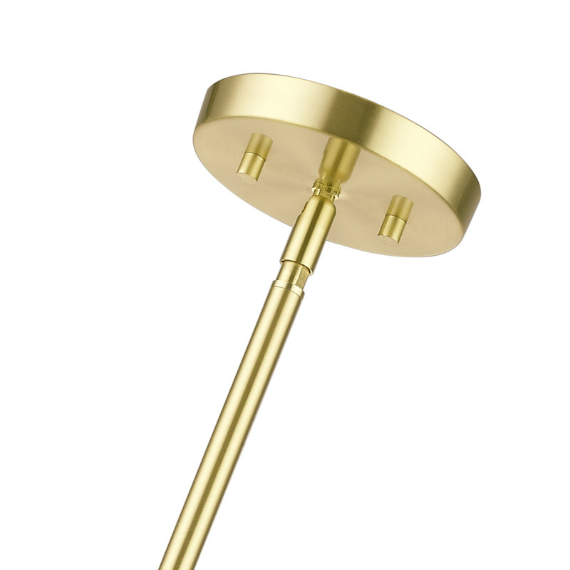 Bucoli 4 - Light Dimmable Geometric Chandelier, Satin Brass