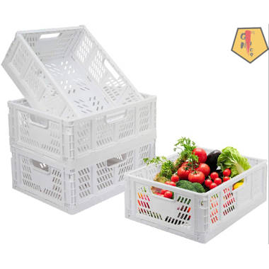 Kitchen Vegetable Rack Plastic Floor Stackable Shelves, Fruit Storage Basket,  Stackable Snack Boxes Organizer