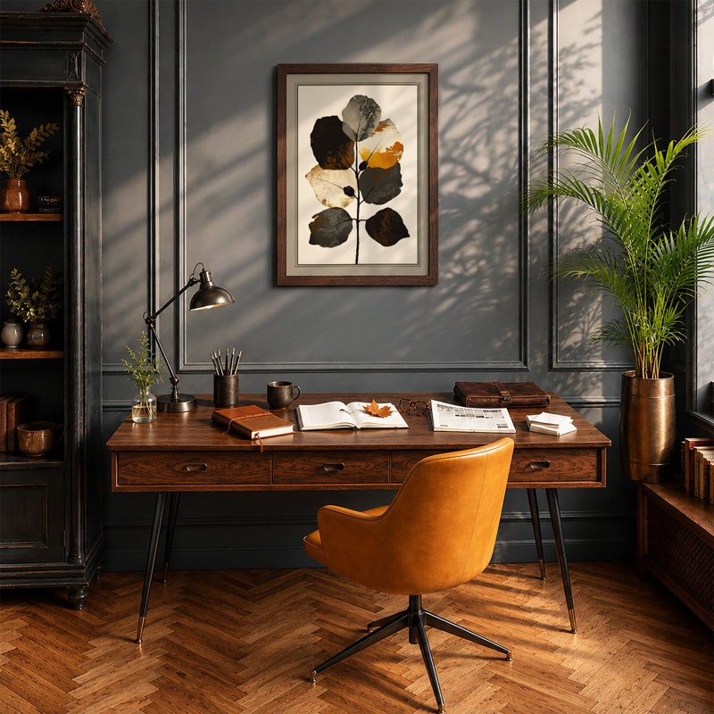 Pressed Study Botanical - Framed Print, Walnut, A4 - 29.7 x 21.0 cm