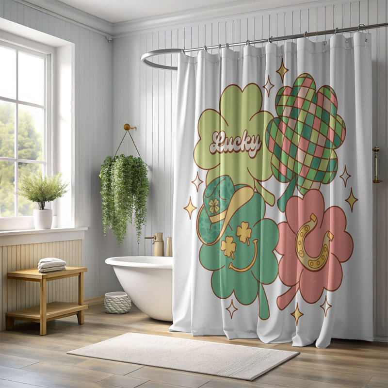 Croce Shower Curtain, 74"H x 71"W