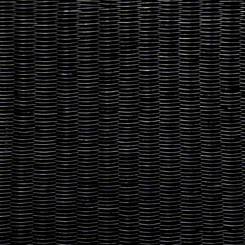 Table basse et de bout Coastal Black avec surface tissée de style minimaliste pour les intérieurs de chambre à coucher Fer 2