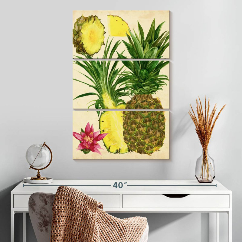 Étude d'ananas tropicaux Yarlin I, H 32 po x l 20 po