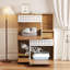 Enceinte moderne 2 en 1 pour litière pour chat, brune, compacte pour un espace limité, de haute qualité, facile à assembler, bien ventilée, mobilier polyvalent, table d'appoint brune, peu encombrante,-766189307-766189308-766189306