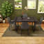 Ensemble de table de salle à manger moderne en MDF noir pour la cuisine et la maison