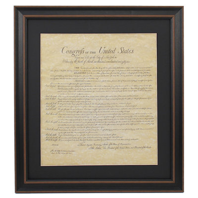The American Bill of Rights | Framed Textual Art Print on Antique Parchment