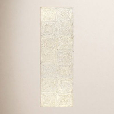 Mykonos Ivory Hand-Woven Geometric Jute Rug