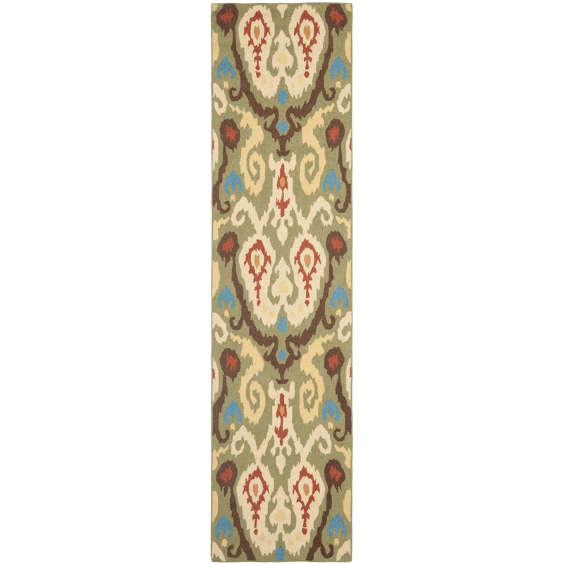 Chelsea Hand Hooked Wool Pile Oriental Rug, Runner 2'6" x 10'