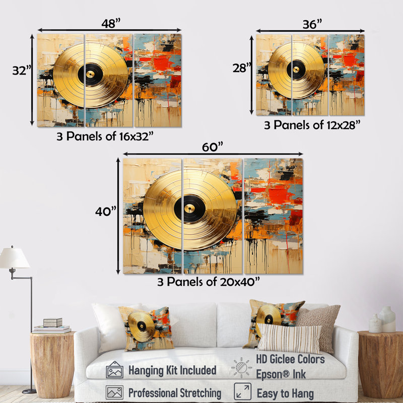 Minimalisme, disques vinyle, H 32 po x l 48 po x P 1 po