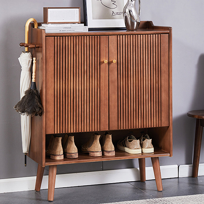 Nut-Brown Solid wood Shoe Storage