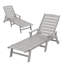 Chaise longue avec accoudoirs et roulettes Swann-130969231