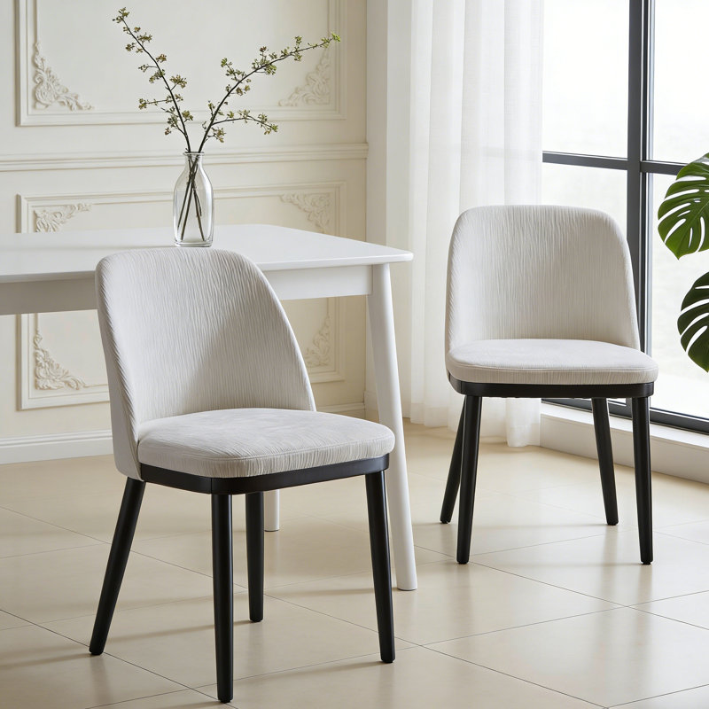 Chaise de salle à manger (ensemble de 2), Beige