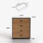 Rangement de bureau moderne en bois d'ingénierie à 4 tiroirs 31,49 pouces avec cadre noir pour bureau à domicile