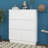 Modern Narrow Shoe Cabinet With 6 Flip-Down Drawers, Space-Saving Entryway Organizer, Adjustable Shelf, 3 Hooks-1748004338